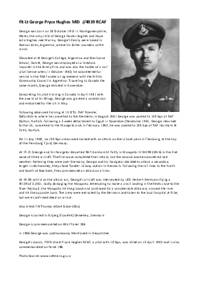 A preview of a PDF biography for Hughes, George Pryce